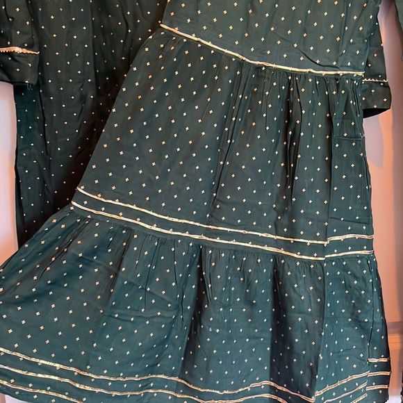 Green Kurta with Palazzo pants. Large - Picture 5 of 6